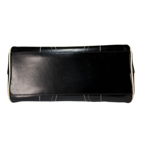 PRADA Archive Black Leather Bowler Bag