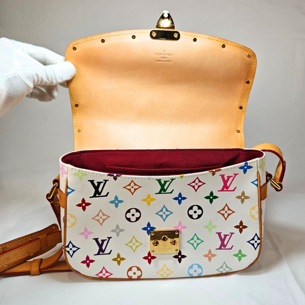 画像をギャラリービューアに読み込む, ルイヴィトン LOUIS VUITTON モノグラム マルチカラー ホワイト ソローニュ ショルダーバッグ
