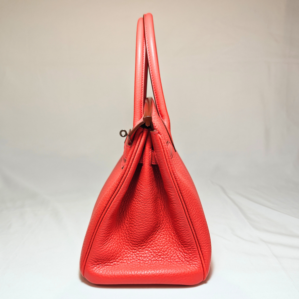 Load image into Gallery viewer, HERMES Birkin 30 Taurillon Clemence Bougainvillea Stamp X
