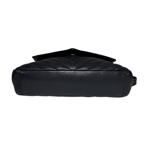 Yves Saint Laurent YSL Black Matelasse Leather Medium Collage Bag