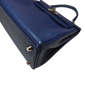 HERMES Kelly 25 Blue Nuit Togo Bag K stamp 2025
