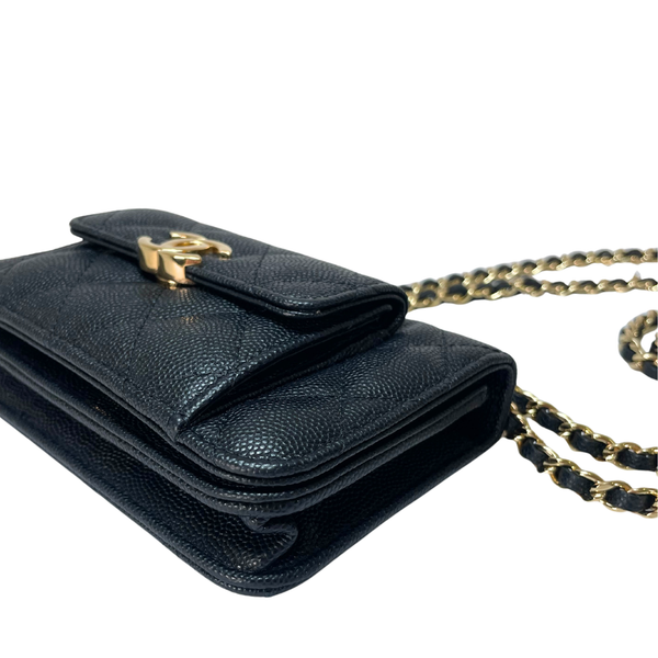 Load image into Gallery viewer, CHANEL Quilted Caviar Pocket Twins Clutch Light Gold Hardware, 2023
