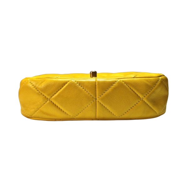 Load image into Gallery viewer, CHANEL Yellow Mini Matelassé Flap Bag
