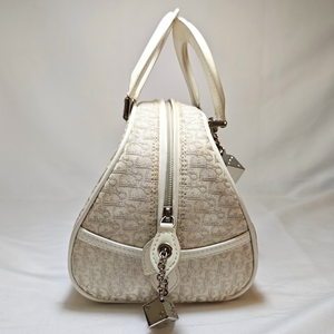 Dior Trotter Gambler Dice Bowler White Hand Bag 2004FW