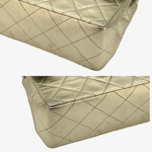 CHANEL Vintage Light Gold Lambskin Timeless Square Flap Bag