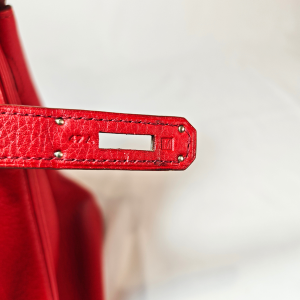 Load image into Gallery viewer, HERMES Birkin 30 Togo Leather Red Square M 2009
