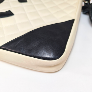 CHANEL Quilted Calfskin Cambon White Shoulder Bag