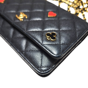 CHANEL キャビアスキン ポーカーチェーン ウォレットチェーン
