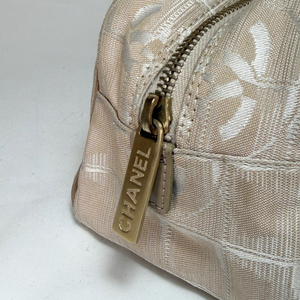 CHANEL Vintage Beige New Travel Mini Boston Bag