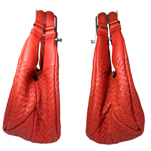 BOTTEGA VENETA Intrecciato Red Shoulder Bag Hobo