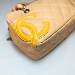 CHANEL カンボンライン ベージュ ミニハンドバッグ