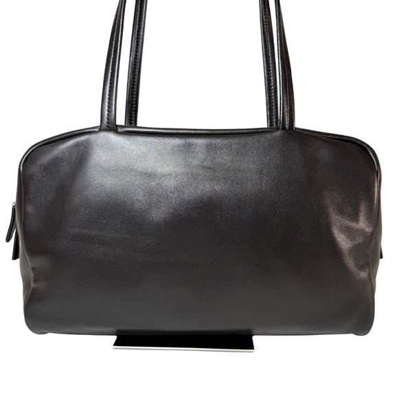 이미지를 갤러리 뷰어에 로드 , The Row Astra Leather Shoulder Bag Black
