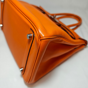 HERMES Birkin 30 Veau Gulliver Orange Square L 2008