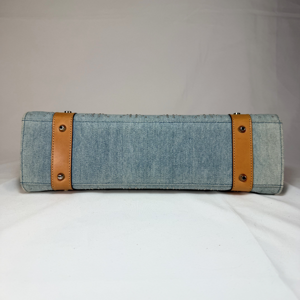 Load image into Gallery viewer, Christian Dior Denim Lady Dior East West Vintage Shoulder Bag
