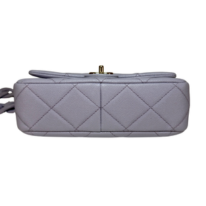CHANEL Caviar Quilted Funky Match Mini Flap Light Purple