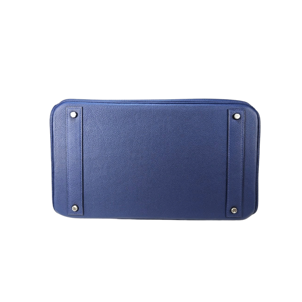Load image into Gallery viewer, HERMES Blue Haut à Courroies Bag Togo Leather B Stamp 2023
