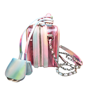 CHANEL Pink PVC & Multicolor  Patent Leather CC Vanity Case