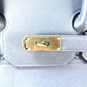 HERMES Blue Haut à Courroies Bag Togo Leather B Stamp 2023