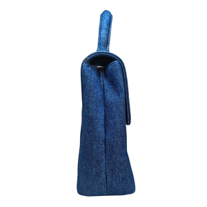 CHANEL 1997-1999 Blue Denim Kelly Handbag