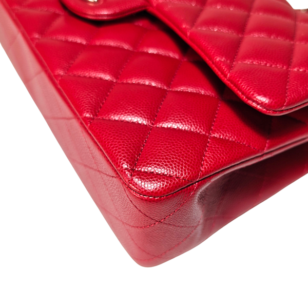 Load image into Gallery viewer, CHANEL Red Caviar Medium Classic Flap Bag
