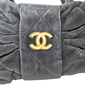 CHANEL Mini Velvet Black Bow Bag AS5849