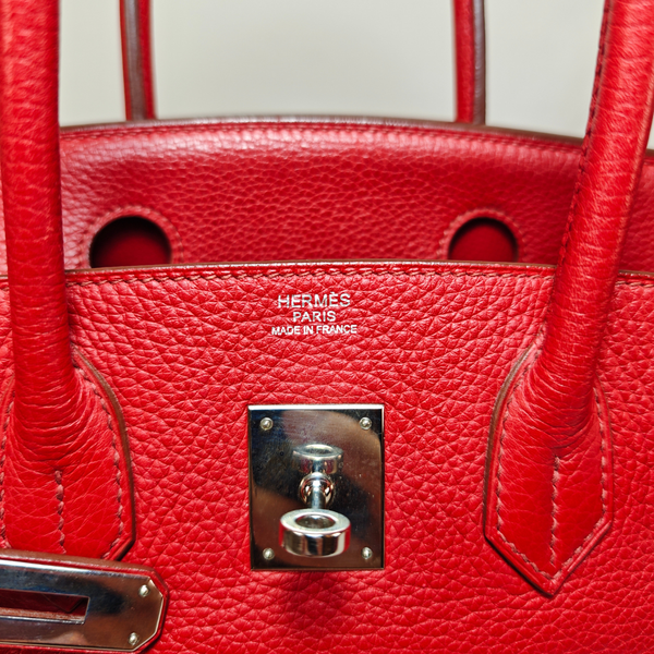 Load image into Gallery viewer, HERMES Birkin 30 Togo Leather Red Square M 2009

