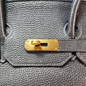 HERMES Birkin 35 Togo Leather Black Square O 2011