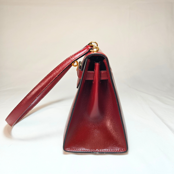 Load image into Gallery viewer, HERMES Mini Kelly 20 Box Calf Bordeaux Circle R Stamp 1988
