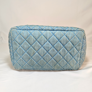 CHANEL Quilted Washed Denim Urban Spirit bucket bag