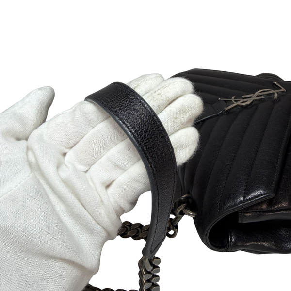 Load image into Gallery viewer, Yves Saint Laurent YSL Black Matelasse Leather Medium Collage Bag
