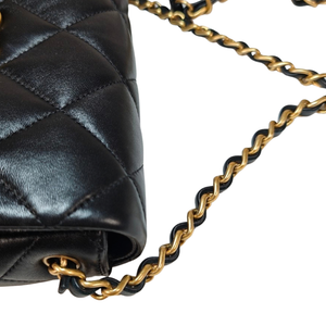 CHANEL Lambskin Matelassé Heart Lock Chain Shoulder Bag  AS3979