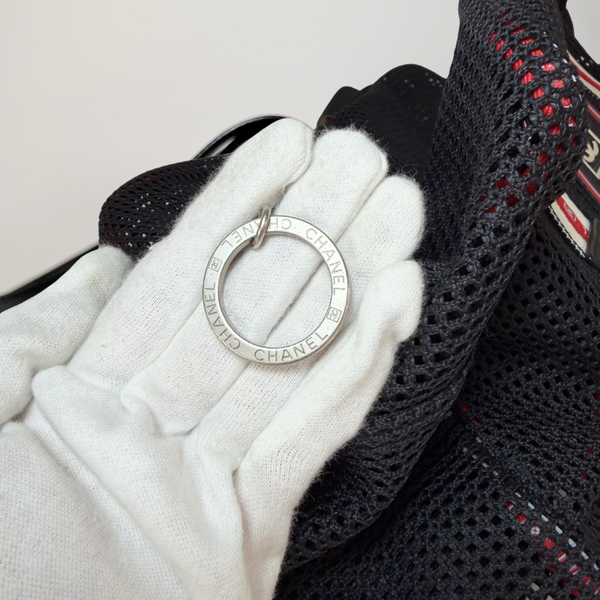 이미지를 갤러리 뷰어에 로드 , CHANEL Sport Line Vintage Black Mesh Shoulder Bag 2007

