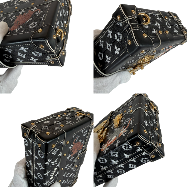 将图片加载到图库查看器，LOUIS VUITTON LV Catogram Petit Malle Monogram Black
