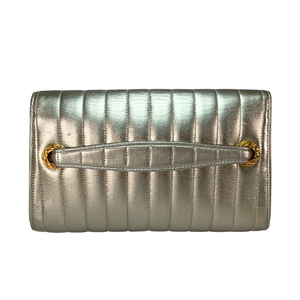 CHANEL Mademoiselle Gold  Evening Clutch Purse Gold Hardware, 1992