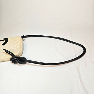 CHANEL Quilted Calfskin Cambon White Shoulder Bag