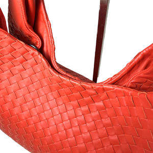 BOTTEGA VENETA Intrecciato Red Shoulder Bag Hobo