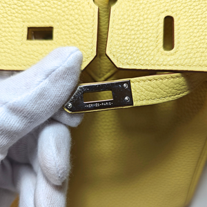 HERMES Birkin25 Jaune Poussin Togo Silver Y Stamp 2020
