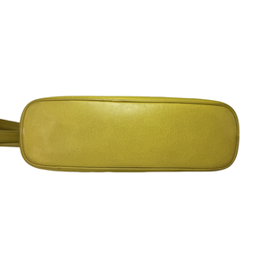 CHANEL Lime Color Caviarskin Leather Shoulder Bag