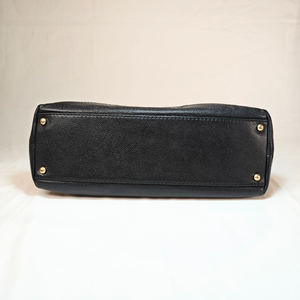 CHANEL Wood Caviar Black Hand Bag