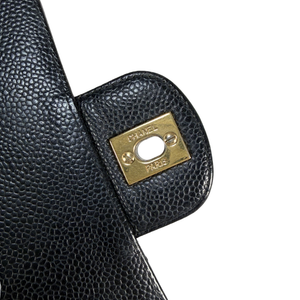 CHANEL Black Caviar Mini Classic Square Flap Bag