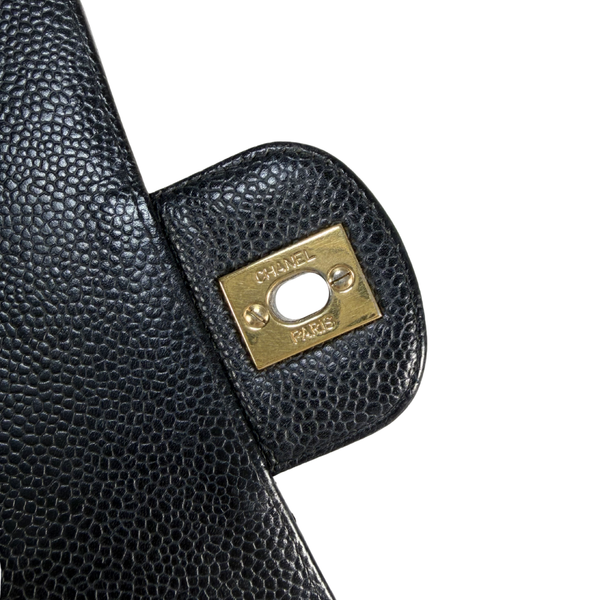 将图片加载到图库查看器，CHANEL Black Caviar Mini Classic Square Flap Bag
