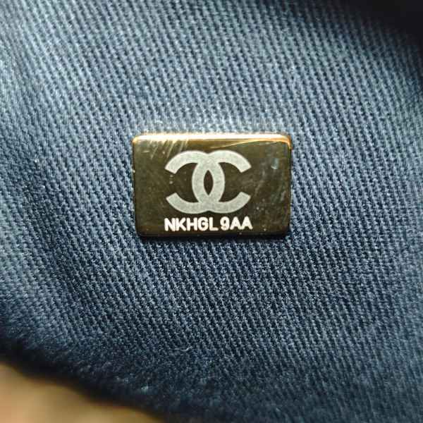 画像をギャラリービューアに読み込む, CHANEL ブラックデニム シェノンソー ボーリングバッグ ショルダーストラップ

