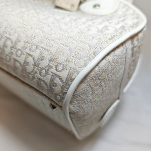 Dior Trotter Gambler Dice Bowler White Hand Bag 2004FW