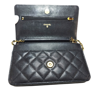 CHANEL キャビアスキン ポーカーチェーン ウォレットチェーン