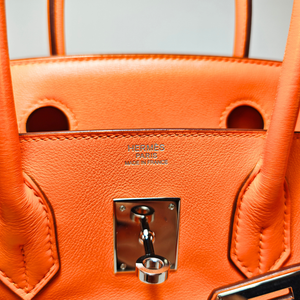 HERMES Birkin 30 Veau Gulliver Orange Square L 2008