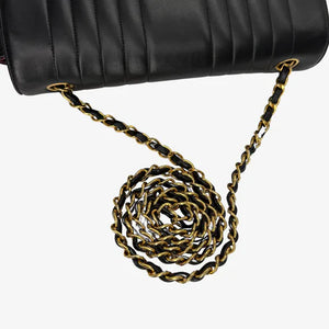 CHANEL Vintage Black Lambskin Vertical Flap Bag