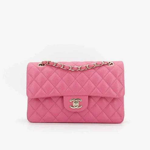 将图片加载到图库查看器，CHANEL Pink Caviar 23cm Double Flap Bag
