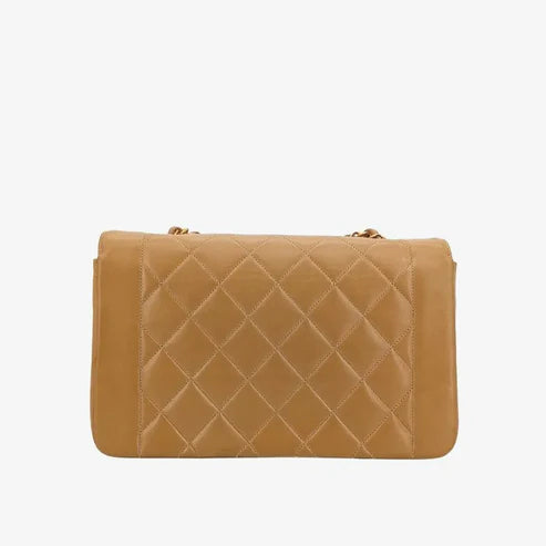 Load image into Gallery viewer, CHANEL Vintage Beige Lambskin 25cm Diana Flap Bag
