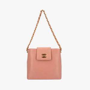 CHANEL Vintage Pink Lambskin Handbag