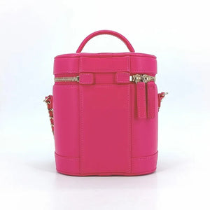CHANEL Pink Lambskin Vanity Case Bag